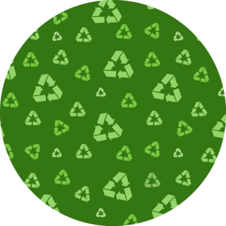 International Resycle Symbol Green Seamless Pattern Sticker