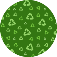 International Resycle Symbol Green Seamless Pattern Sticker