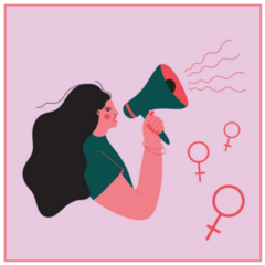 International Womens Day Feminist Pink Sticker