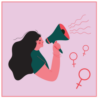 International Womens Day Feminist Pink Sticker