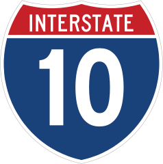 Interstate 10 Sign Sticker