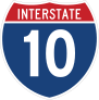 Interstate 10 Sign Sticker