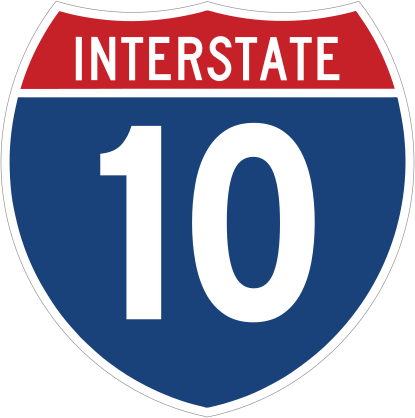 Interstate 10 Sign Sticker