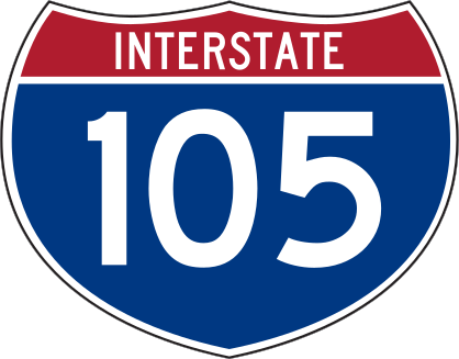 Interstate 105 Sign Sticker