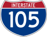 Interstate 105 Sign Sticker