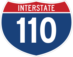 Interstate 110 Sign Sticker