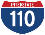 Interstate 110 Sign Sticker
