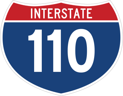 Interstate 110 Sign Sticker