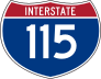 Interstate 115 Sign Sticker