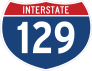 Interstate 129 Sign Sticker