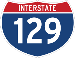 Interstate 129 Sign Sticker