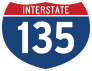 Interstate 135 Sign Sticker