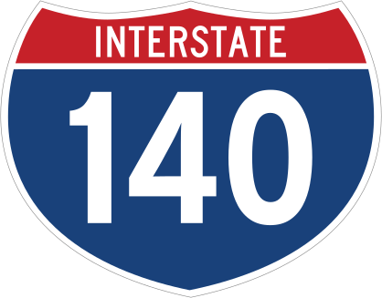 Interstate 140 Sign Sticker