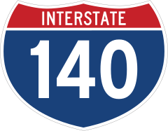 Interstate 140 Sign Sticker
