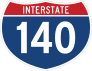 Interstate 140 Sign Sticker