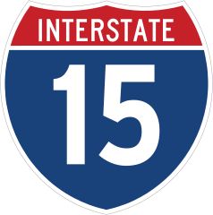 Interstate 15 Sign Sticker