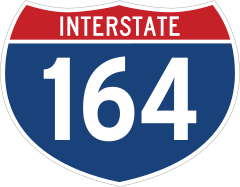 Interstate 164 Sign Sticker