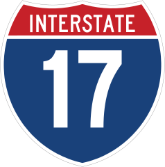 Interstate 17 Sign Sticker