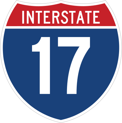 Interstate 17 Sign Sticker