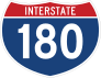 Interstate 180 Sign Sticker