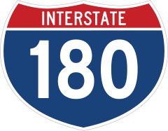 Interstate 180 Sign Sticker
