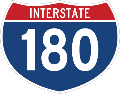 Interstate 180 Sign Sticker