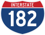 Interstate 182 Sign Sticker