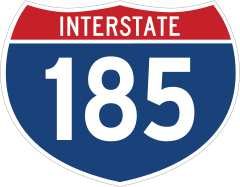 Interstate 185 Sign Sticker