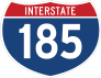 Interstate 185 Sign Sticker