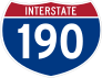 Interstate 190 Sign Sticker