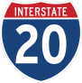 Interstate 20 Sign Sticker