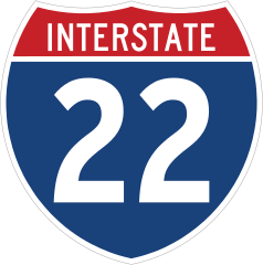 Interstate 22 Sign Sticker