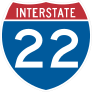 Interstate 22 Sticker