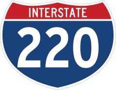 Interstate 220 Sign Sticker