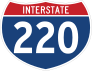 Interstate 220 Sign Sticker