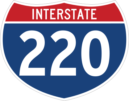 Interstate 220 Sign Sticker