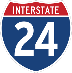 Interstate 24 Sign Sticker