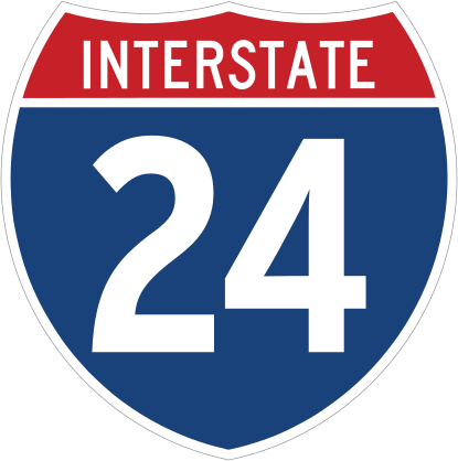 Interstate 24 Sign Sticker