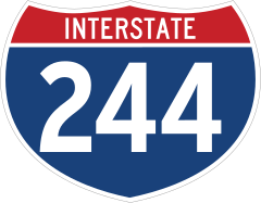 Interstate 244 Sign Sticker