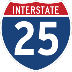 Interstate 25 Sign Sticker