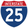 Interstate 25 Sign Sticker