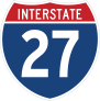 Interstate 27 Sign Sticker