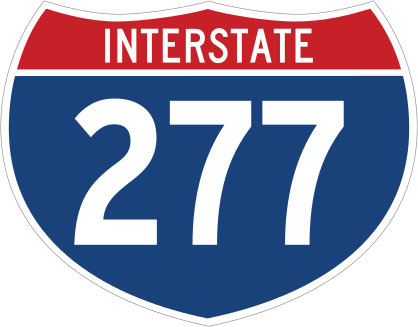 Interstate 277 Sign Sticker