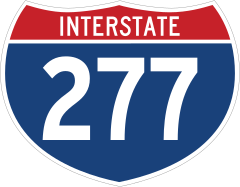 Interstate 277 Sign Sticker