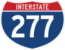 Interstate 277 Sign Sticker