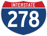 Interstate 278 Sign Sticker