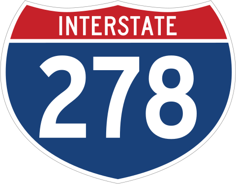 Order Your Interstate 278 Sign Sticker Today - Free Shipping!
