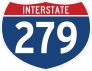 Interstate 279 Sign Sticker