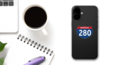 Interstate 280 Sign Sticker on a Phone (New) example