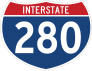 Interstate 280 Sign Sticker
